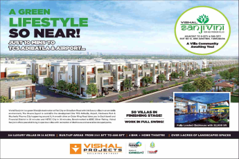 Live a green lifestyle by residing at Vishal Sanjivini in Hyderabad